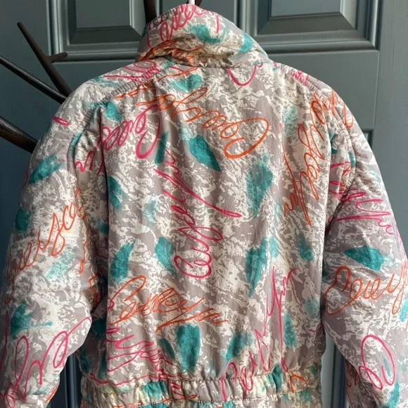 Vintage Hot Gear Kids 90s Snowsuit Vibrant Colorblock Pink Ski Winter One-Piece - Picture 7 of 10